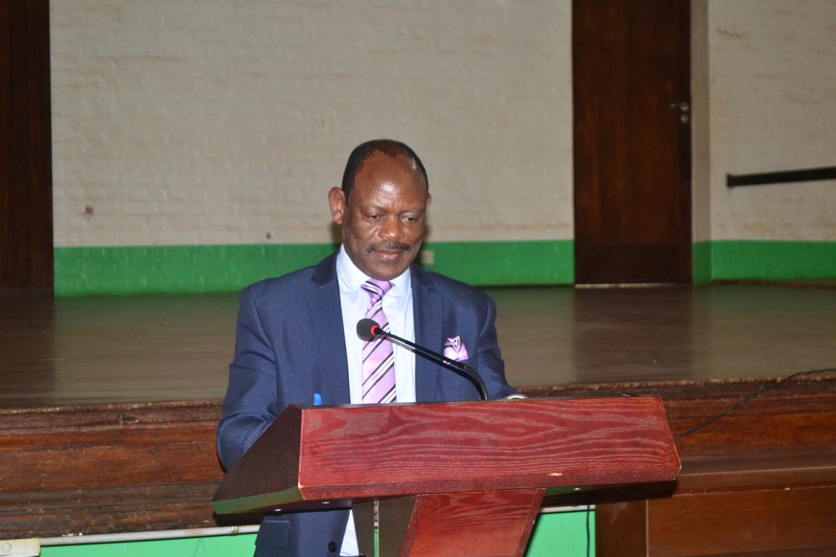 Prof. Barnabas Nawangwe giving is remarks