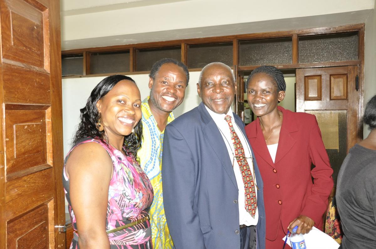 L-R: Ms. Cindy Magara, Dr. Cornelius Wambi Gulere, Prof. Austin Bukenya and Dr. Susan Kiguli at the book launch