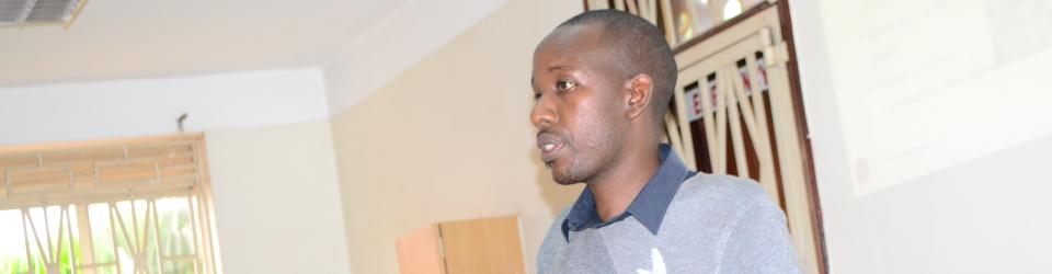 The presenter/ researcher, Mr Amon Mwiine
