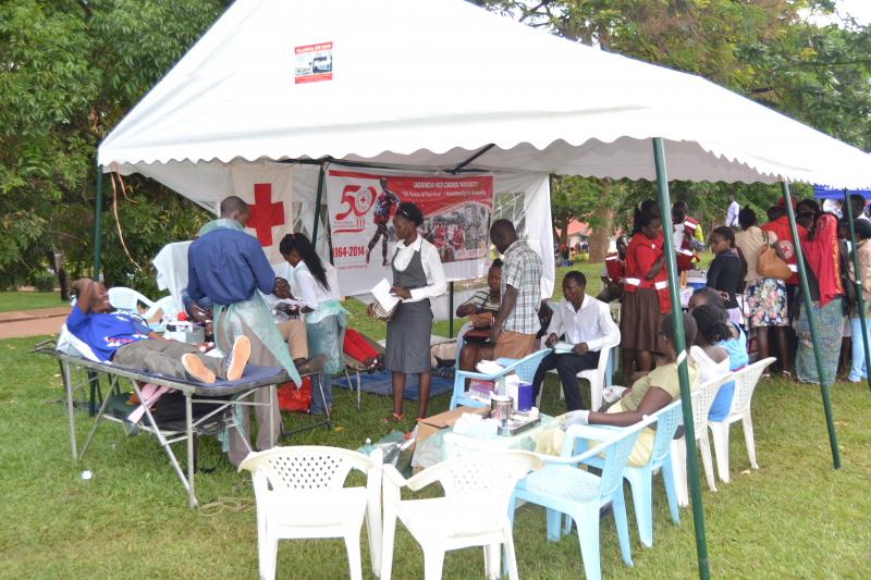 The Uganda Red Cross Society tent