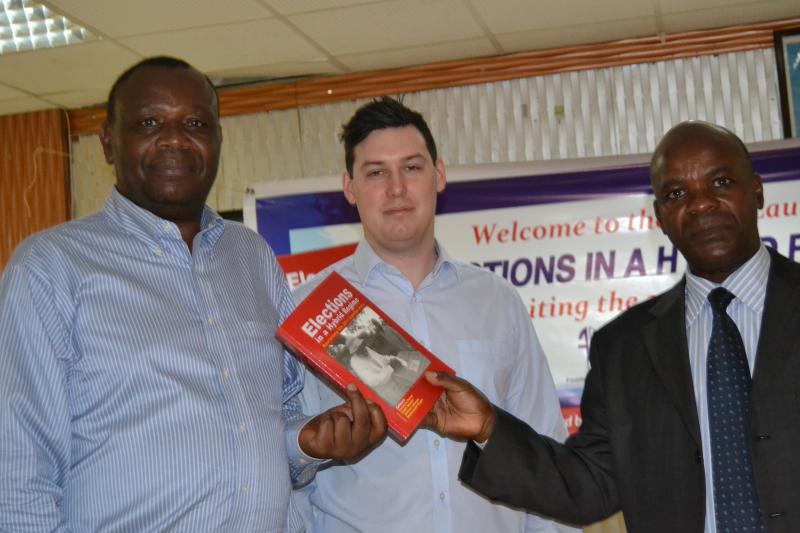 Prof. JYT Mugisha launched the book on behalf of the Chancellor