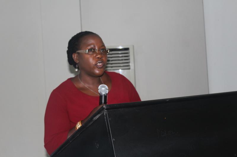 Assoc. Prof. Josephine Ahikire, Dean School of Women and Gender Studies addresses participants