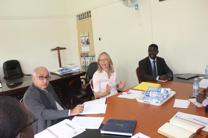 The team from the Andrew W Mellon Foundation in a meeting with CHUSS Management