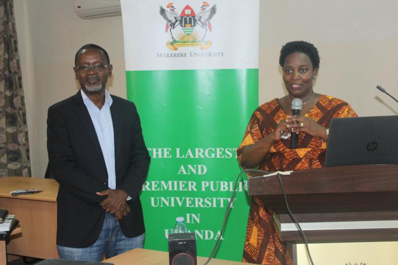 Dr Nkabala and Dr Barigye delivered a presentation on the Peace and Conflict Studies Centre, Makerere