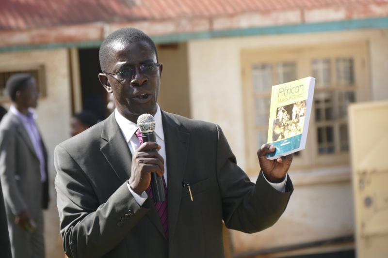 Prof. Kirumira launched one of the Department's latest publications