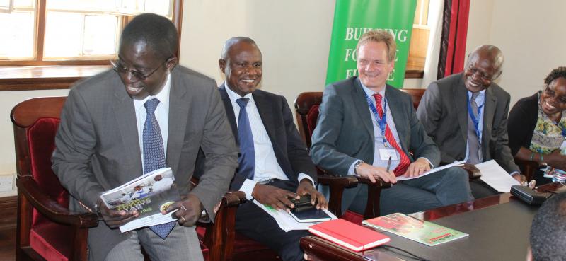 Dr Hisali (2nd left) represented the Vice Chancellor