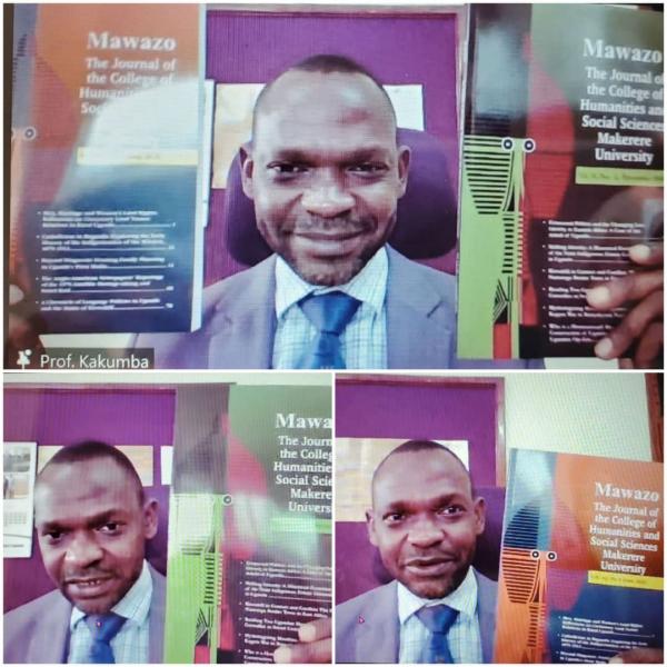 Dr Umar Kakumba launching the 42nd volume of MAWAZO, a journal publication of CHUSS