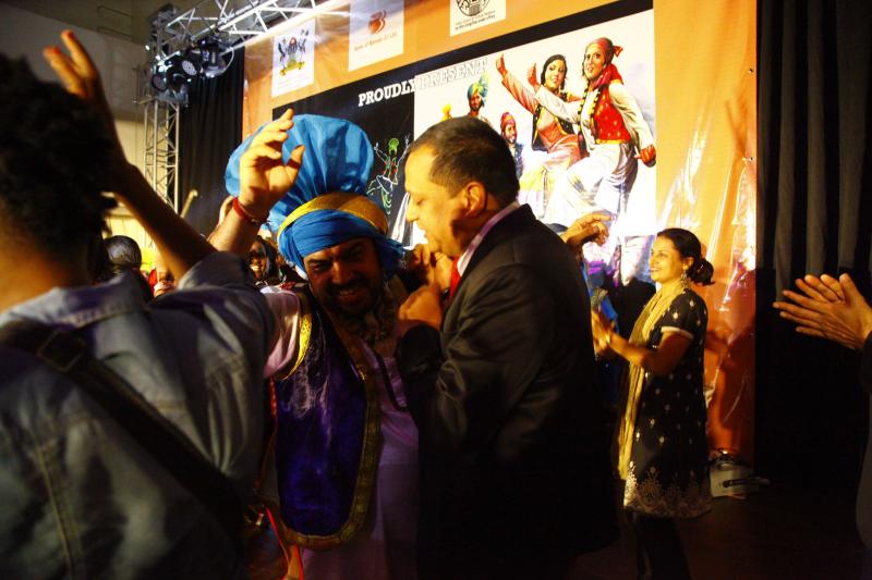 The Indian High Commissioner in a dance with the Bhangra & Giddha Dance Group