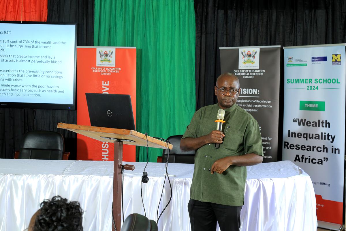 Dr. Fred Muhumuza delivering the keynote address