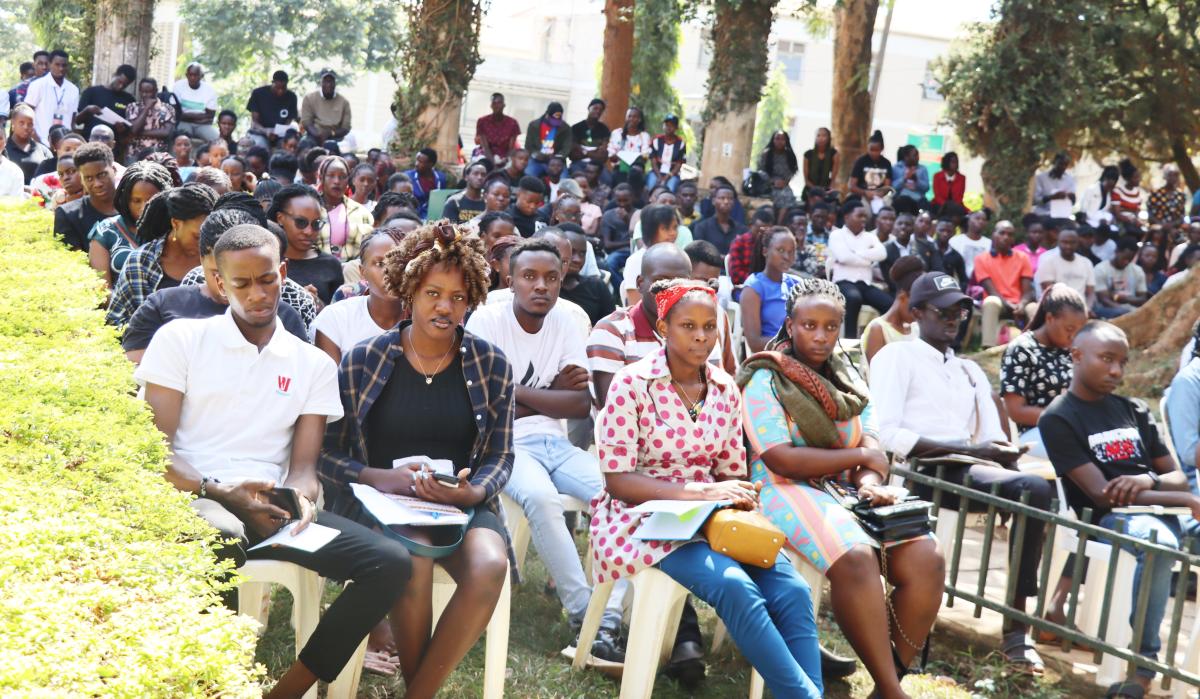 A section of freshers attending orientation