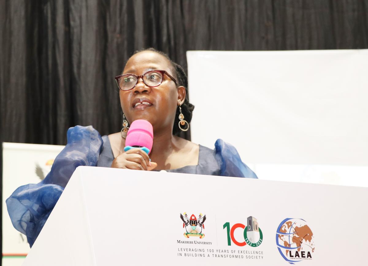 Prof. Josephine Ahikire making her remarks