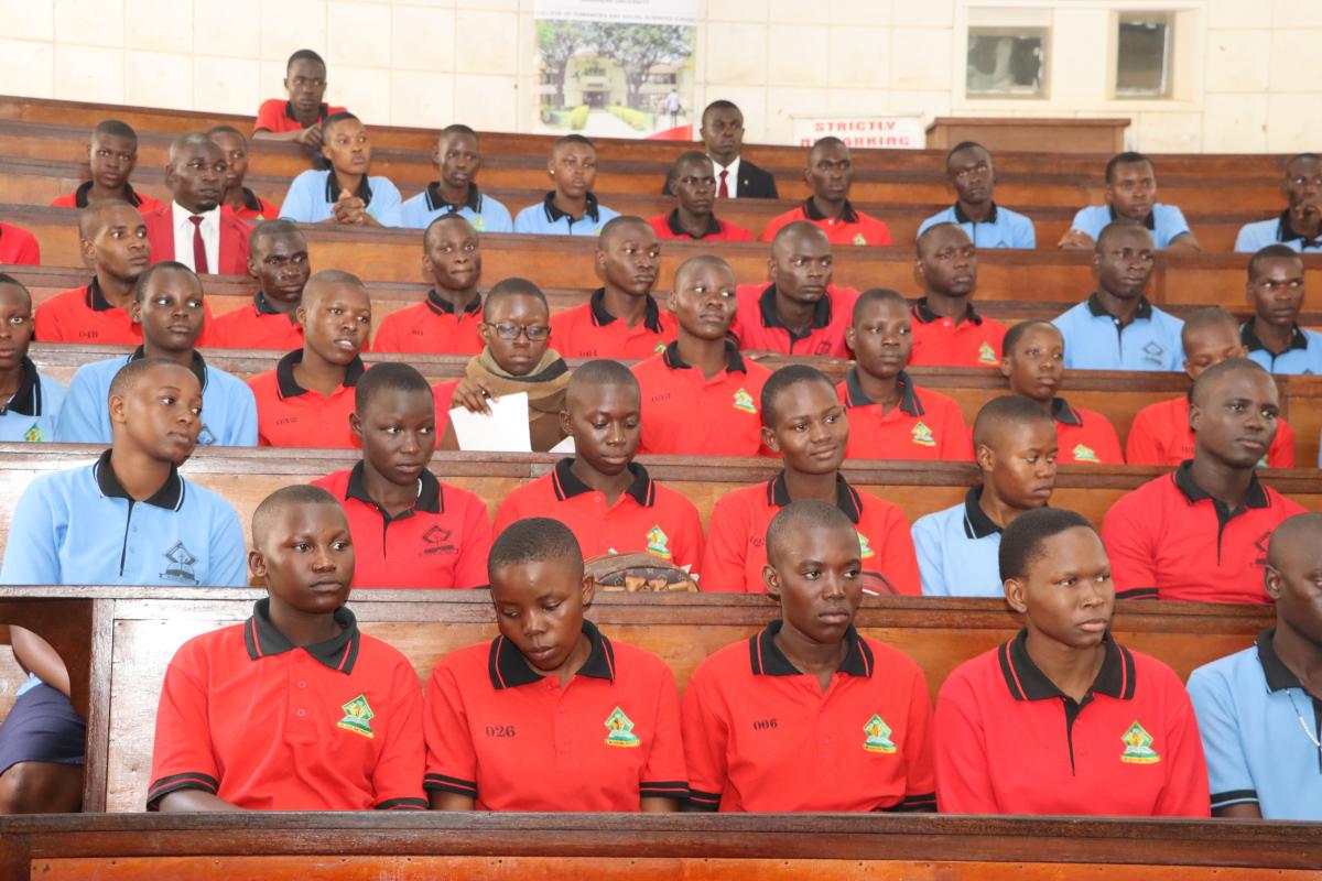 Some of the students during the career guidance talk 