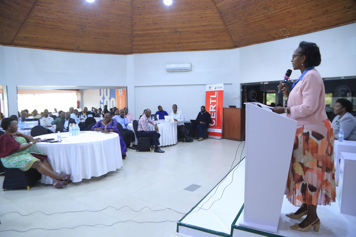 The Chairperson of Makerere University Council, Mrs. Lorna Magara officiating the opening of the conference 