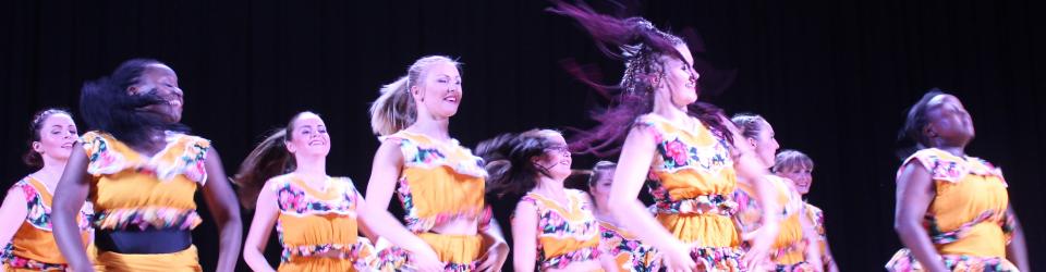 PAF, Norwegian University College of Dance students in a joint performance at Wonder World Amusement Park on 23rd April, 2016