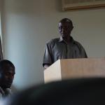 Prof. Peter Baguma delivers his presentation at the workshop
