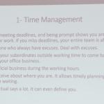 Etiquette on time management