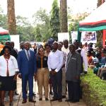 Prof. Hellen Nkabala in a group photo with staff members